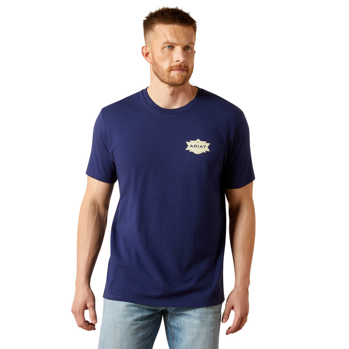 Ariat Mens Blue Mesa Motif Lockup T-Shirt
