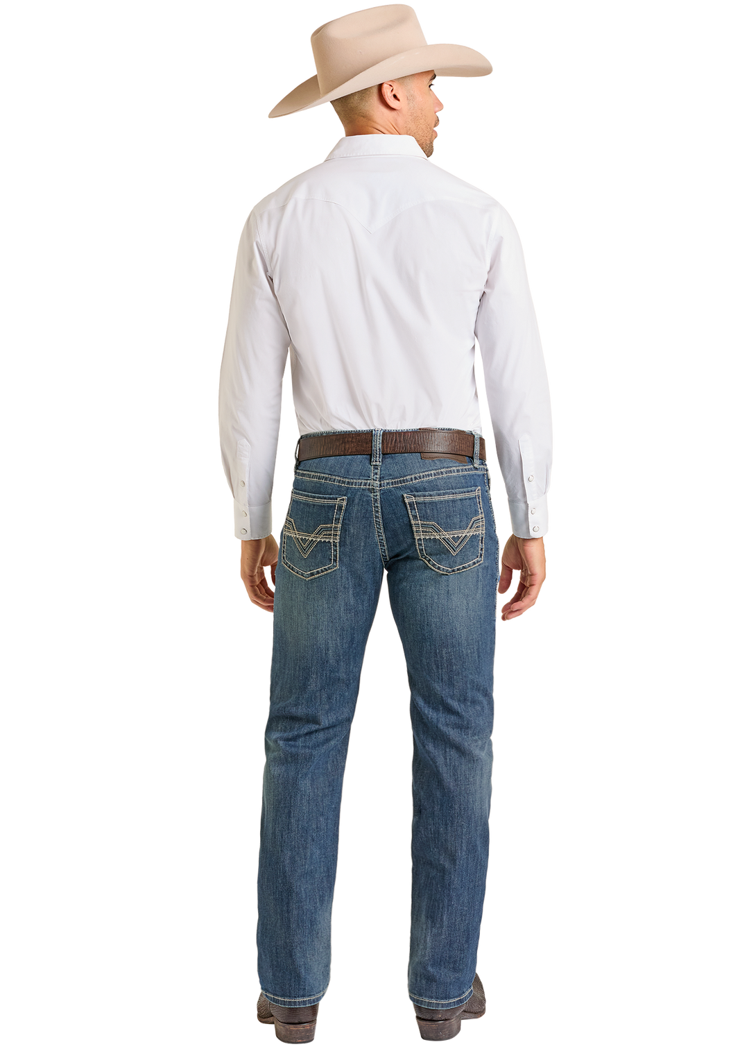 Panhandle Mens Dark Vintage Revolver Jeans