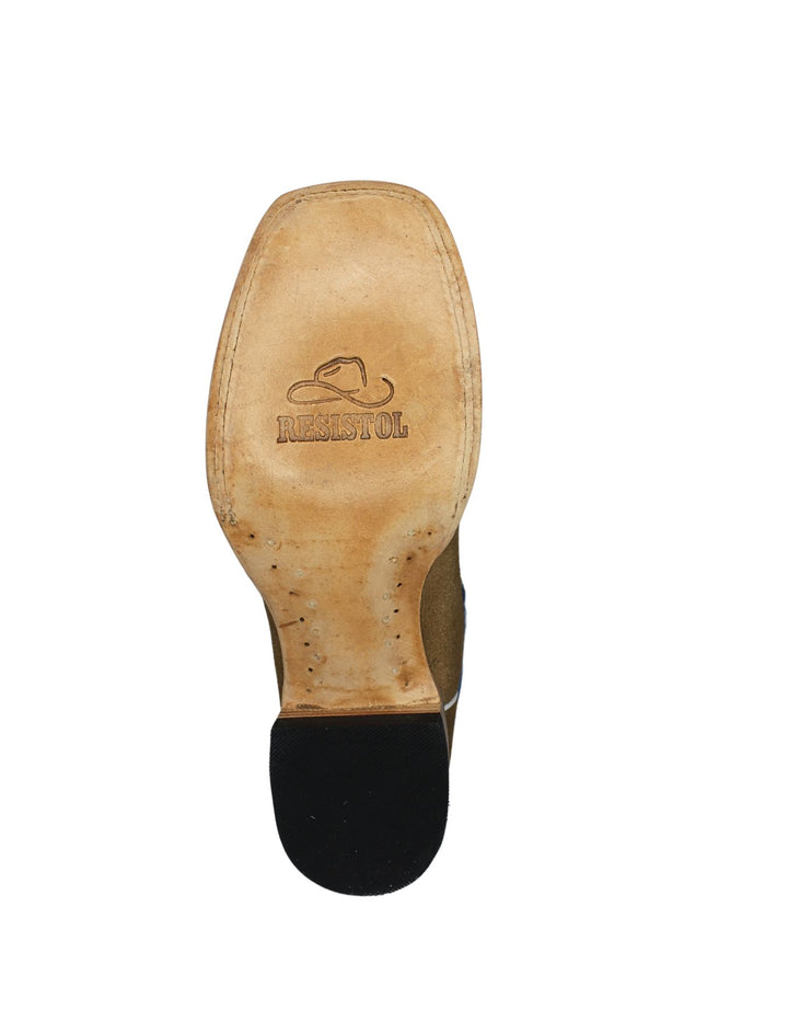 Resistol Mens Tan Roughout Boots