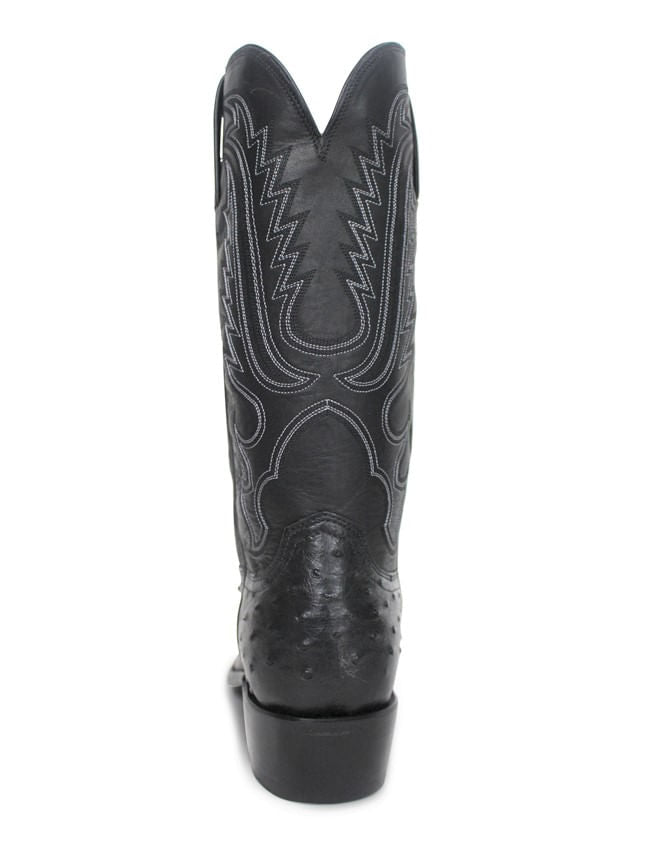 Mens Lucchese Black Jersey Ostrich Boot