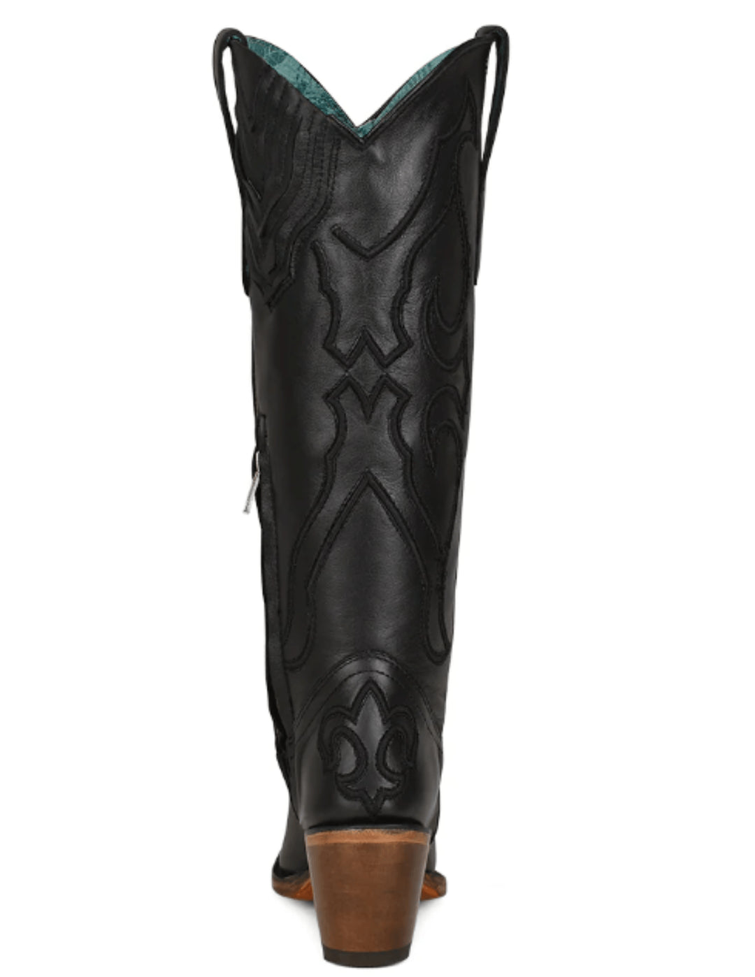 Corral Womens Black Tall Top Matching Stitch Pattern Boots