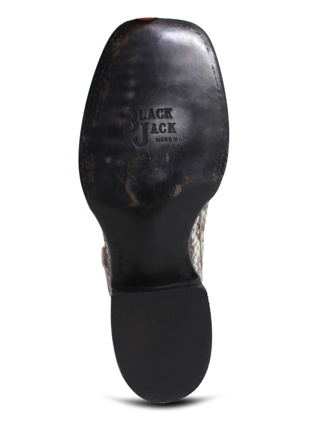 Black Jack Mens El Jefe Natural Anaconda Boots