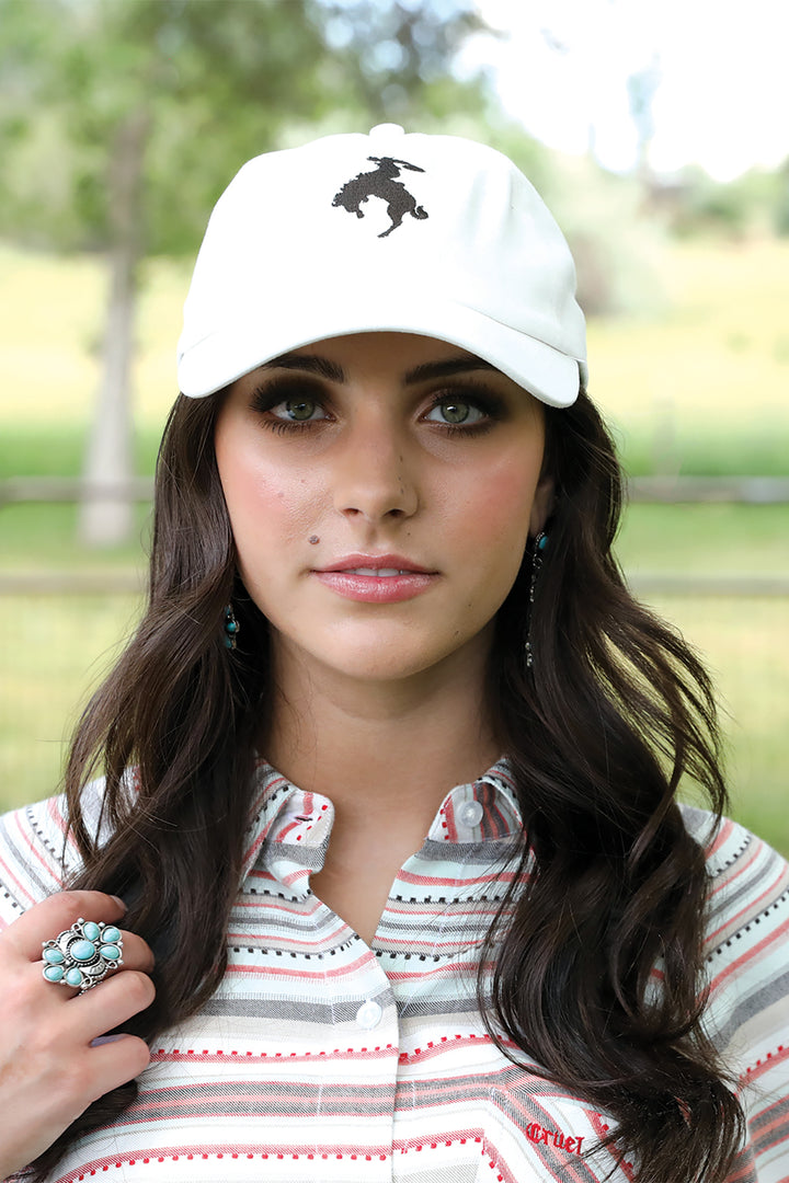 Cinch Womens White Bronc Cap