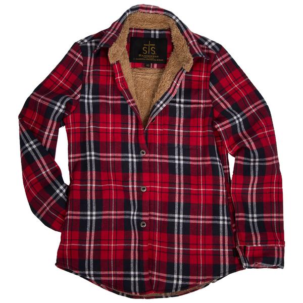 Sts Ranch Wear  Womens Marley Red Plaid Shirt Jacket