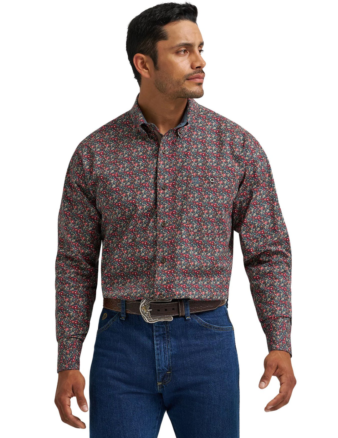 Wrangler Mens George Strait™ Long Sleeve Button Down Shirt – Texas Boot Company Wrangler Mens George Strait™ Long Sleeve Button Down Shirt – Texas Boot Company