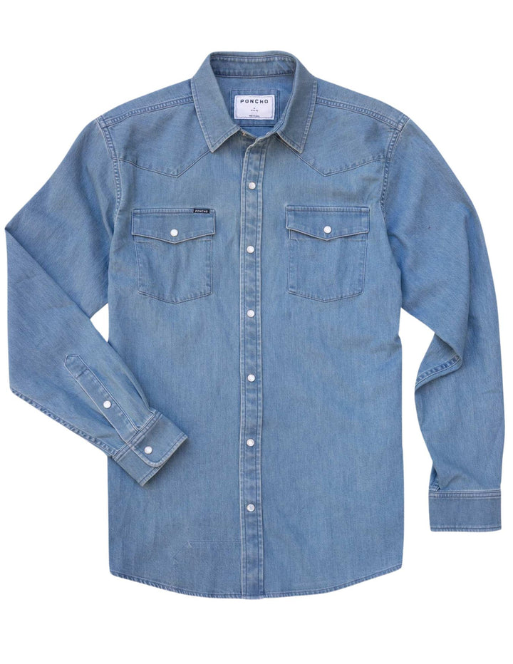 Poncho Mens Fort Davis Performance Denim Shirt