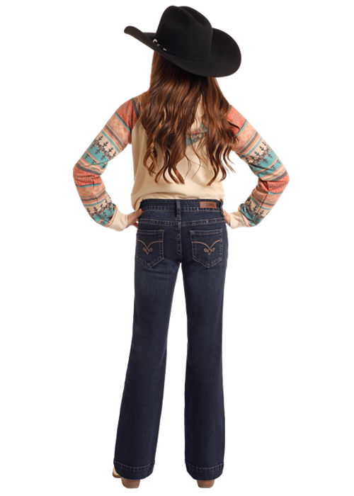 Panhandle Girls Extra Stretch Rope Stitch Trouser Jeans