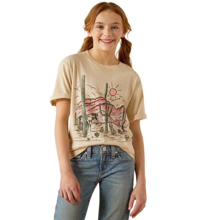 Ariat Girls Cream Horse T-Shirt