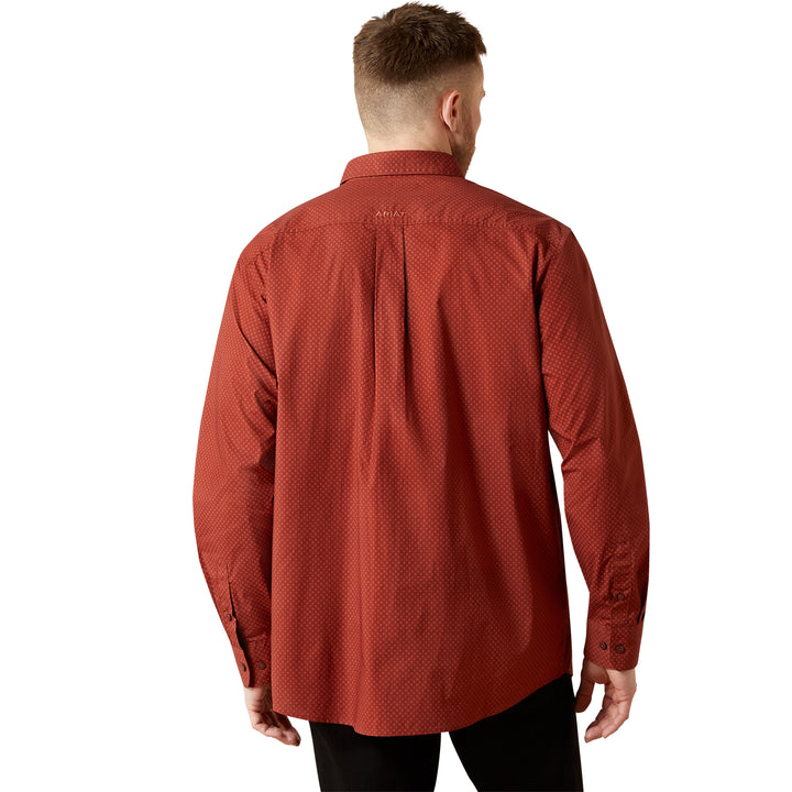 Ariat Mens Dark Red Wren Classic Fit Shirt