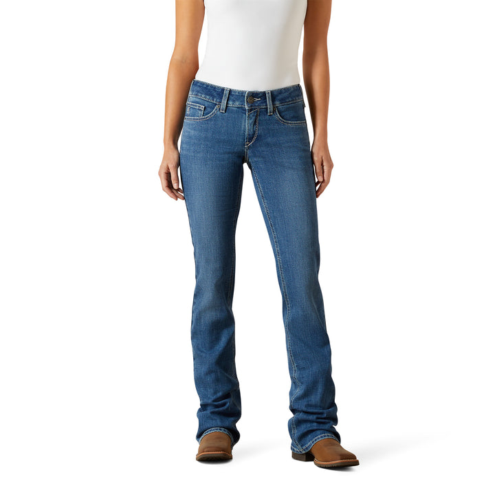 Ariat Womens Mid Rise Aisha Boot Cut Jeans