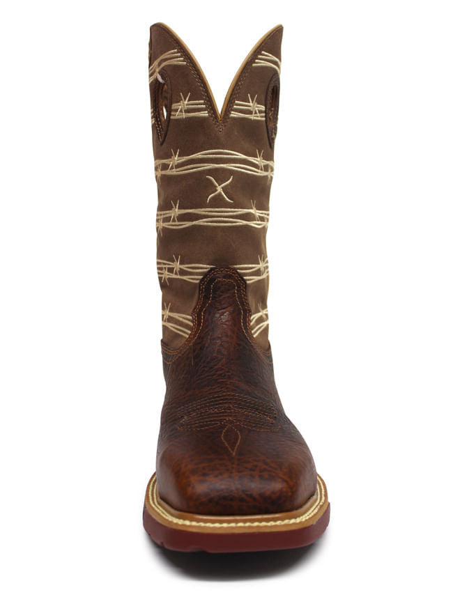 Twisted X Mens Brown And Tan Alloy Toe Work Boots