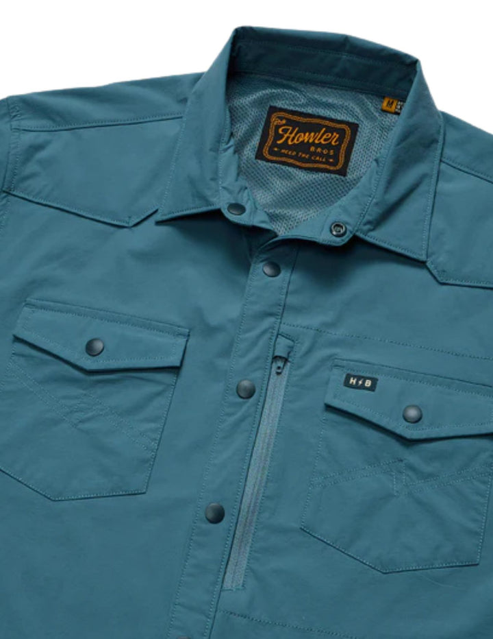 Howler Bros Mens Storm Blue Emerger Tech Shirt