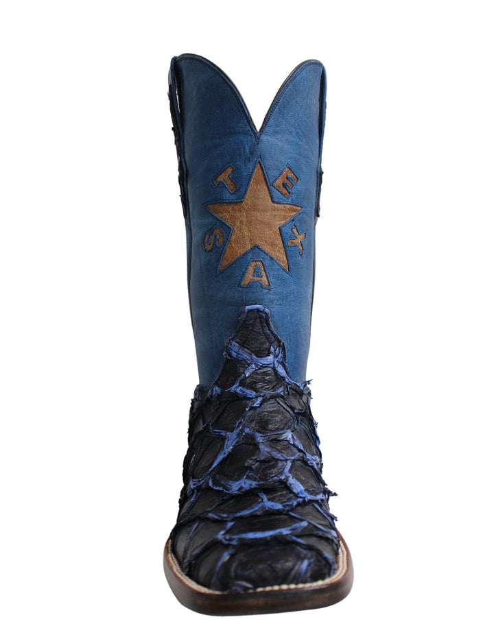 Black Jack Mens Texas Star Midnight Blue Bass Boots