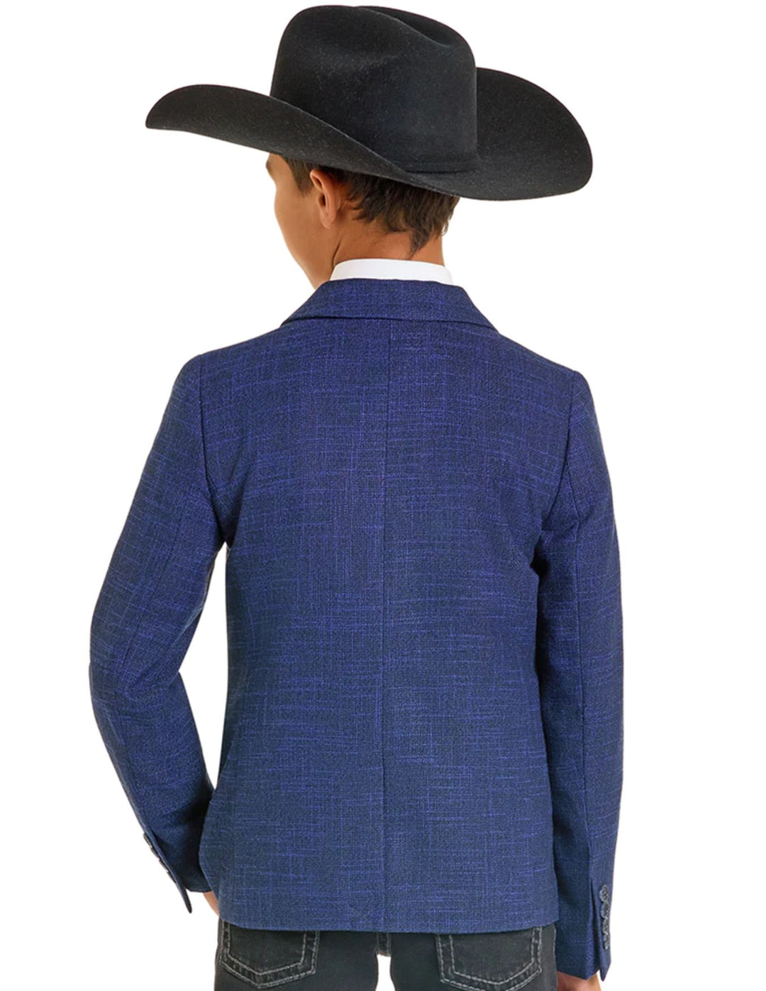 Panhandle Boys Navy Basket Weave Sports Coat