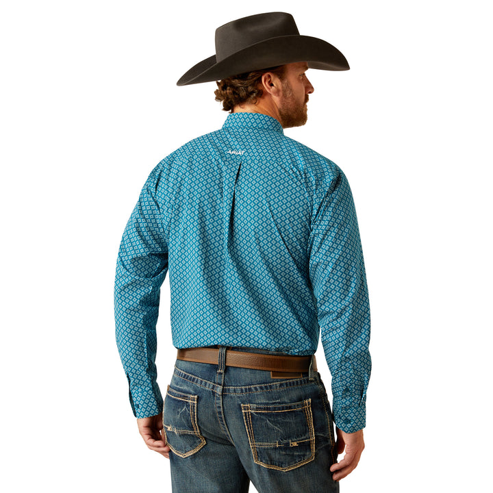 Ariat Mens Petey Dark Teal Classic Fit Shirt