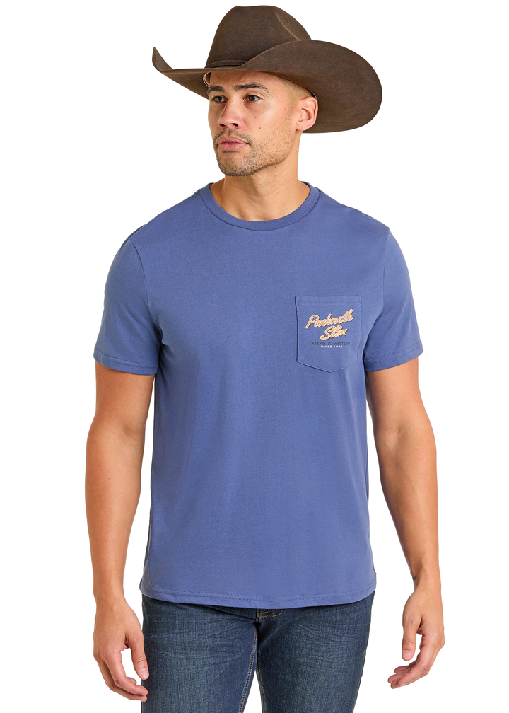Panhandle Mens Indigo Graphic T-Shirt