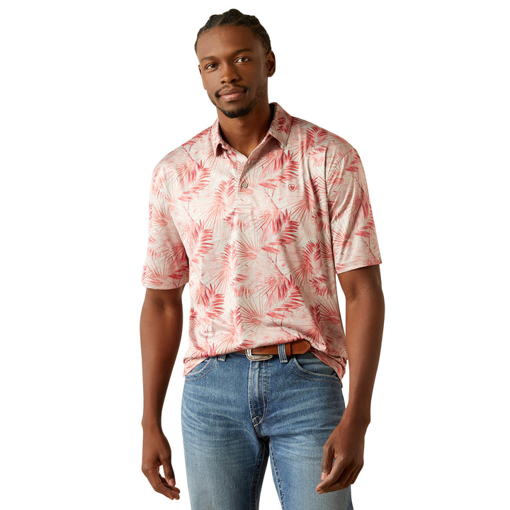 Ariat Mens Charger 2.0 Scarlet Printed Polo