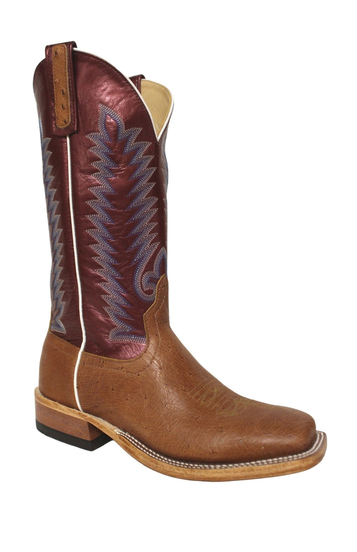 Anderson Bean Mens Cognac  Smooth Ostrich Boots