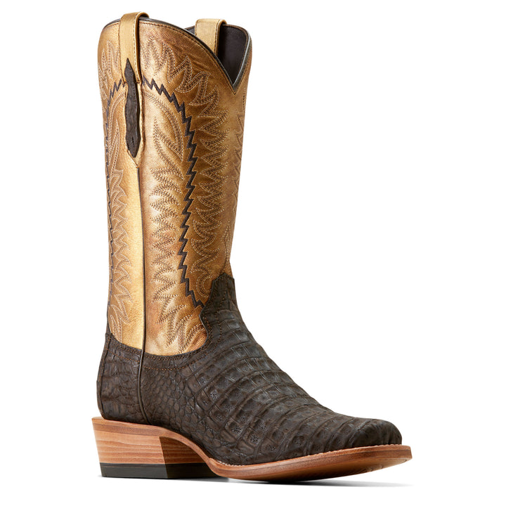 Ariat Mens Futurity Brushed Chocolate Caiman Boots