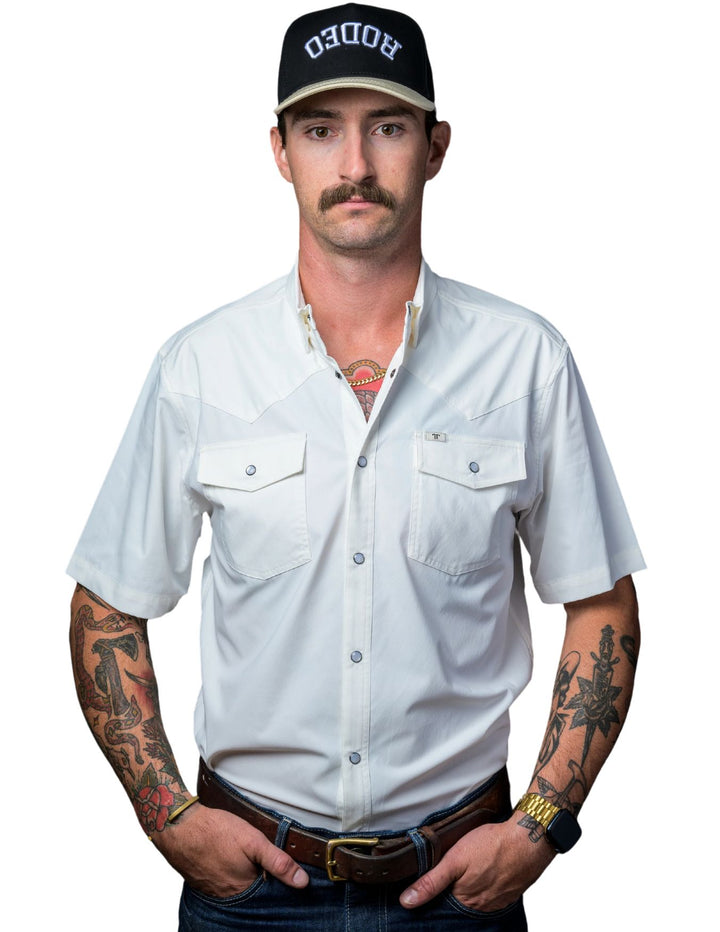 Ferrell Mens Core White Short Sleeve Shirt