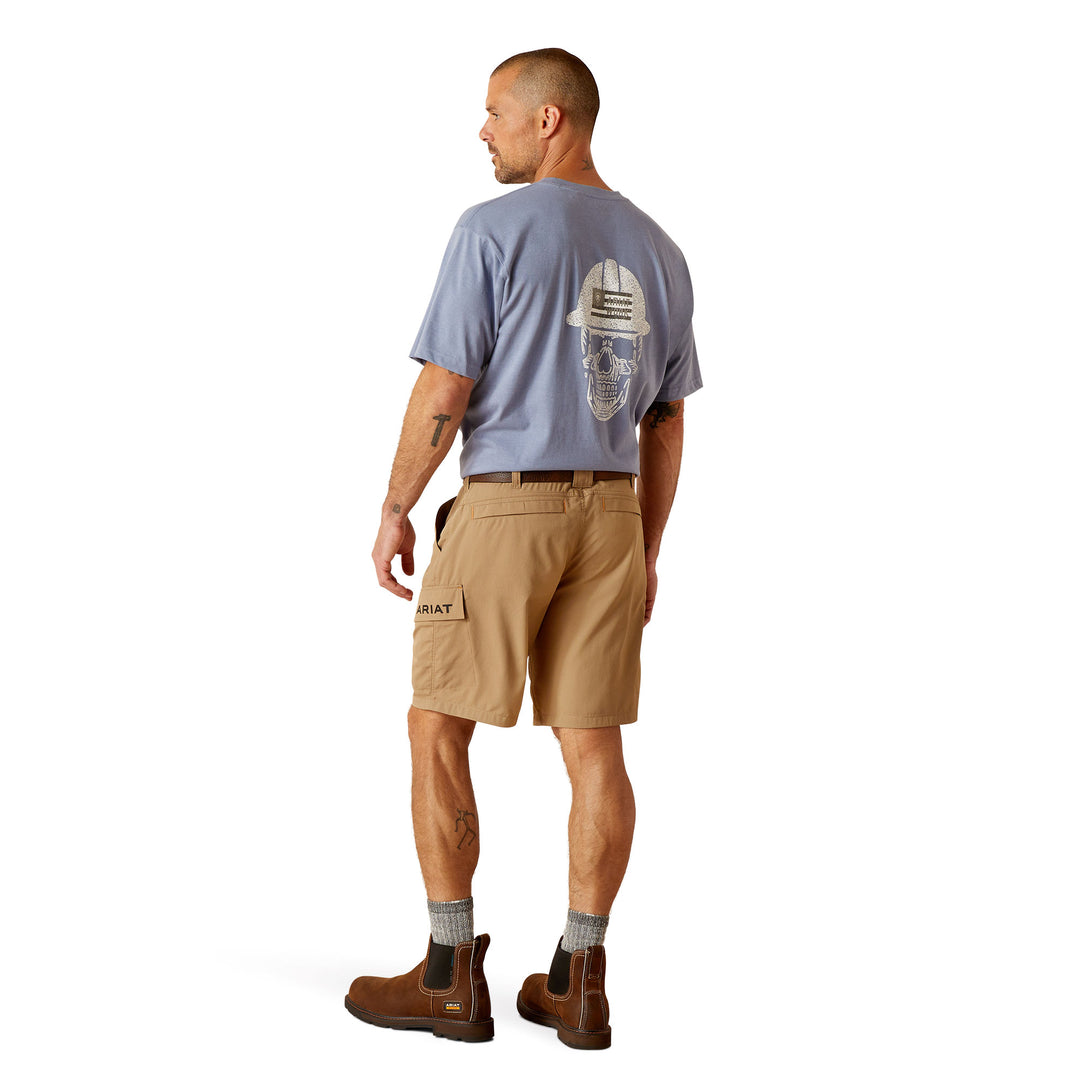 Ariat Mens Khaki Rebar WorkFlow Ultralight Shorts