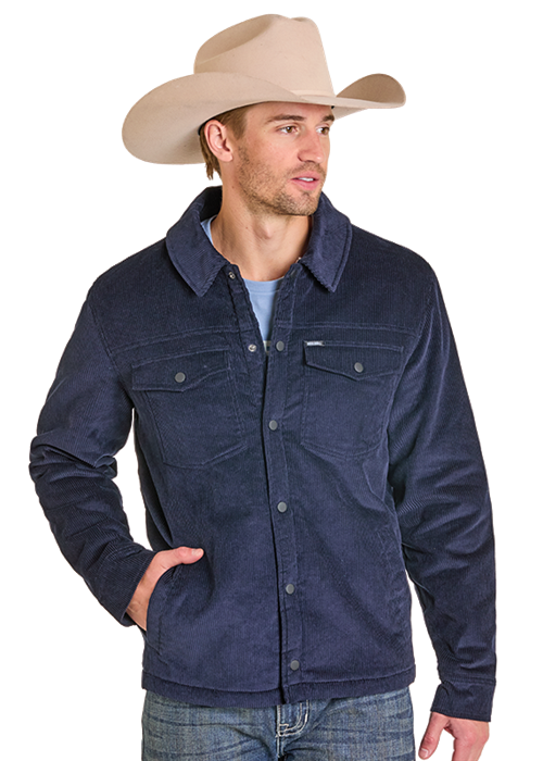 Panhandle Mens Navy Corduroy Jacket