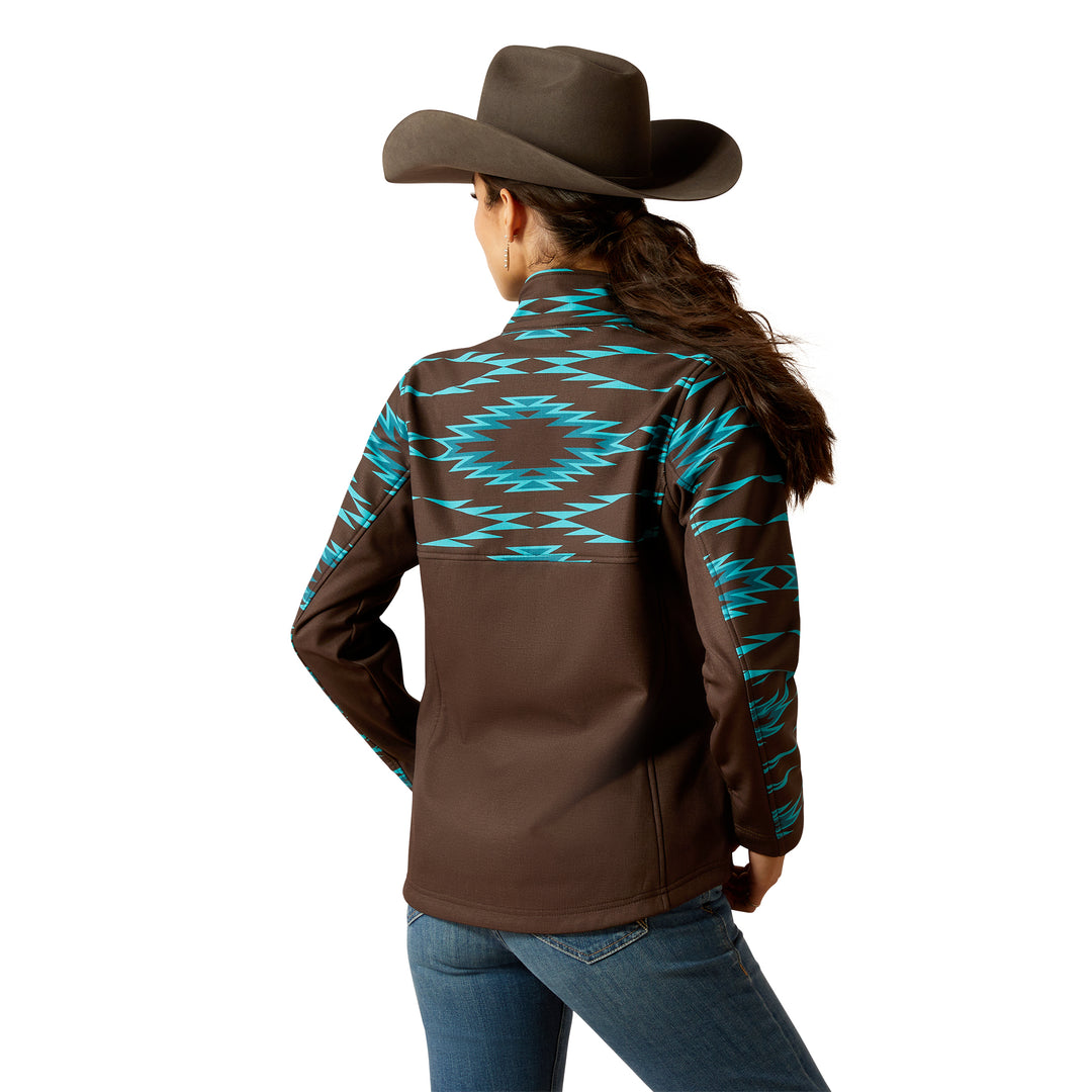 Ariat Womens Brown Aurora Aztec Softshell Jacket