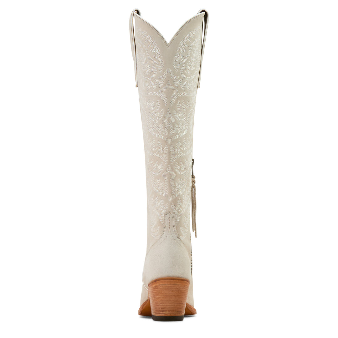 Ariat Womens White Suede Laramie StretchFit Western Boots