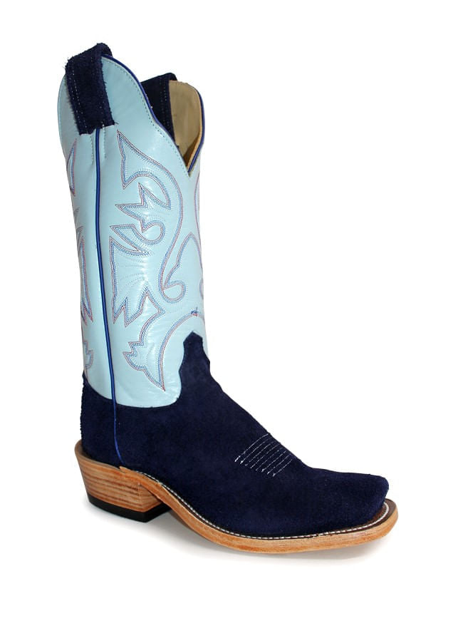 Olathe Mens Royal Blue Wyoming Roughout Boots