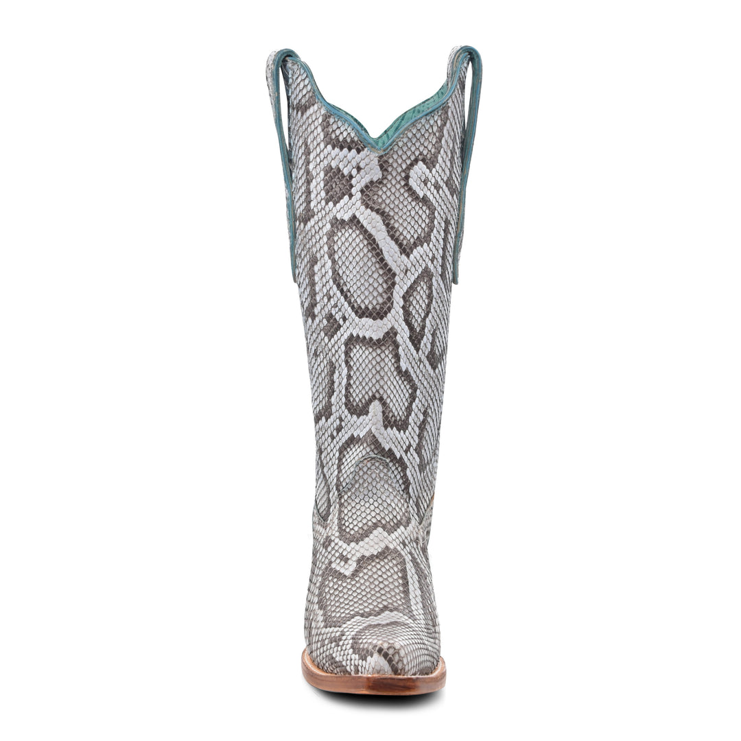 Corral Womens Baby Blue Python Tall Top Boots