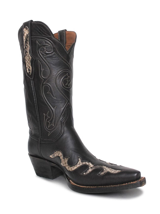 Black Jack Womens Chocolate  Python Boots