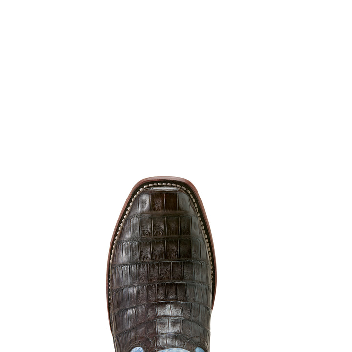 Ariat Womens Futurity Silk Chocolate Caiman Belly Boots