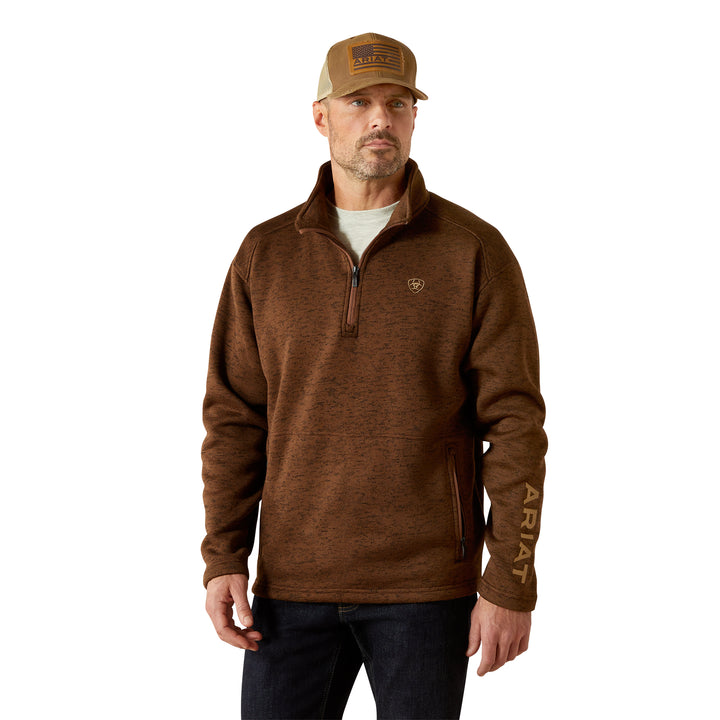 Ariat Mens Caldwell Logo 1/4 Zip Sweater