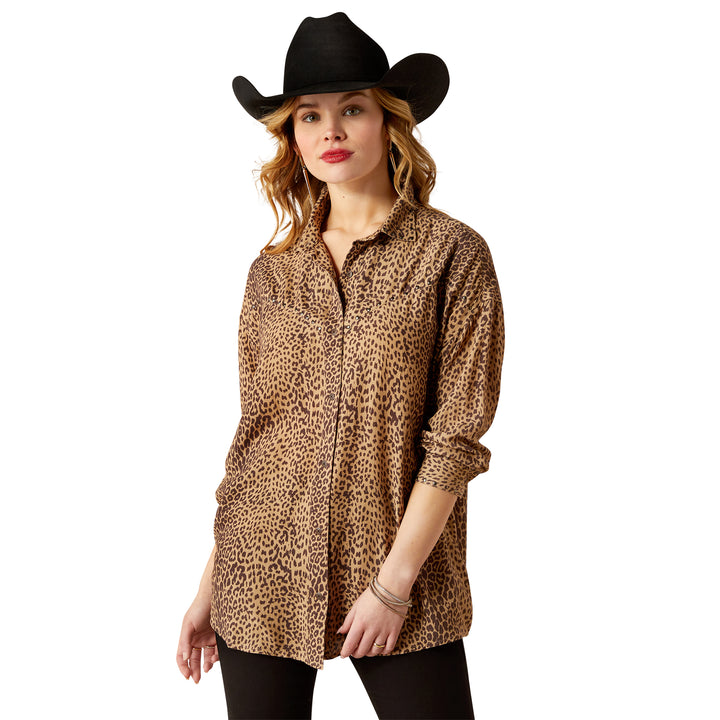 Ariat Womens Relaxed Leopard Shirt