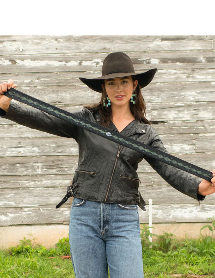 Fringe Scarves Womens Black Hold Your Horses Twilly