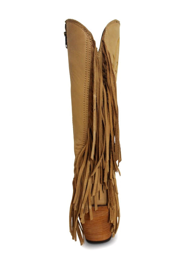 Liberty Black Womens Fringe Hueso Claro Boots