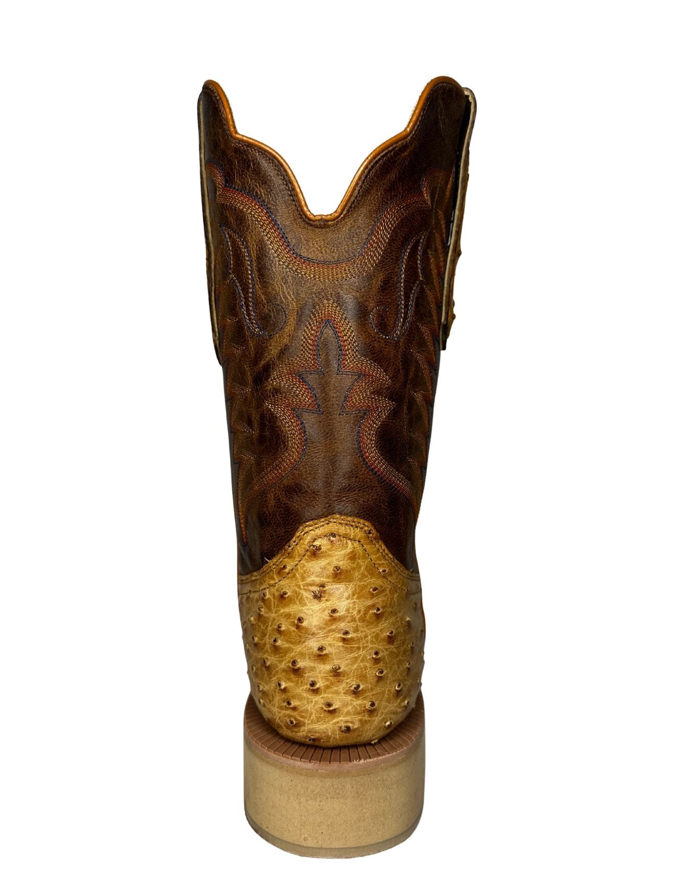 R. Watson Mens Antique Saddle Full Quill Ostrich Boots – Texas