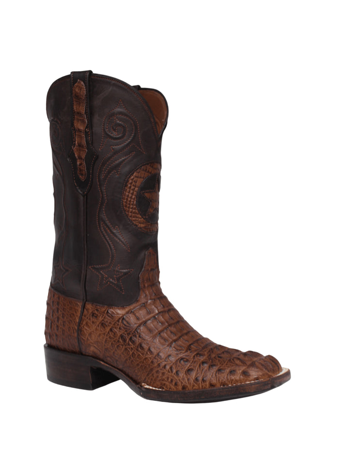 Black Jack Mens Glossy Cigar Caiman Hornback Boots