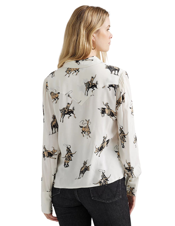 Wrangler Women's Drapey Rodeo Blouse