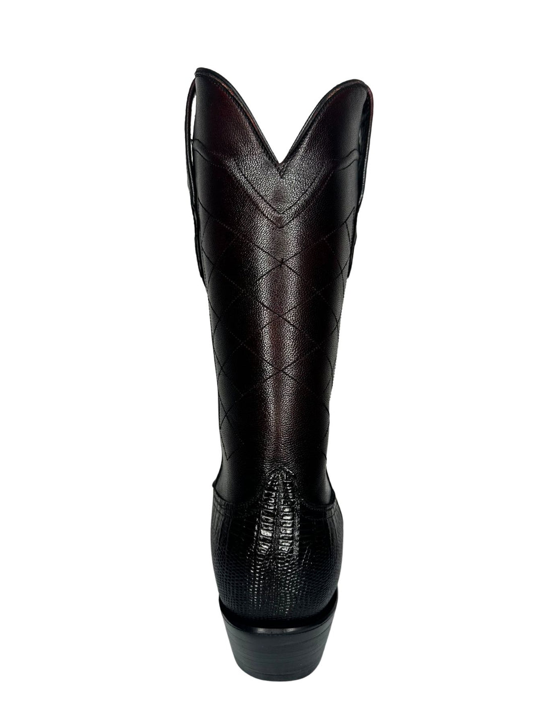 Black Jack Mens Black Cherry Lizard Boots