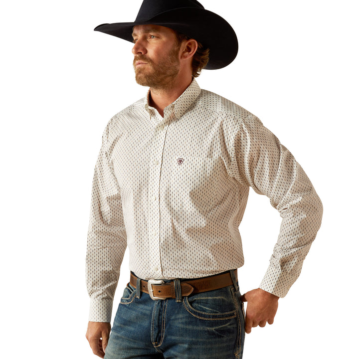 Ariat Mens White Wrinkle Free Izzy Classic Fit Shirt