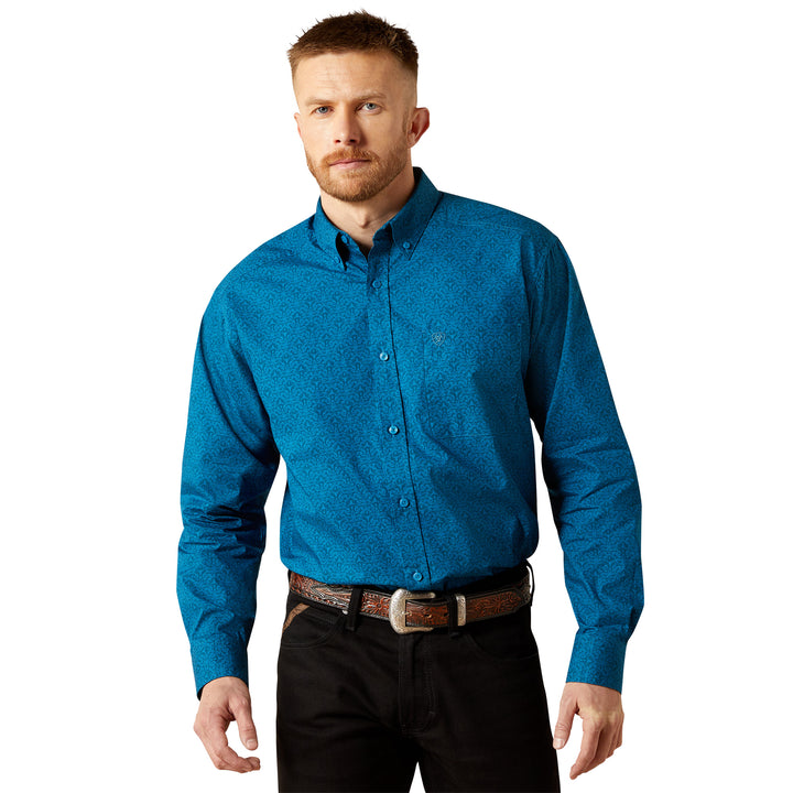 Ariat Mens Dark Teal Terrell Classic Fit Shirt