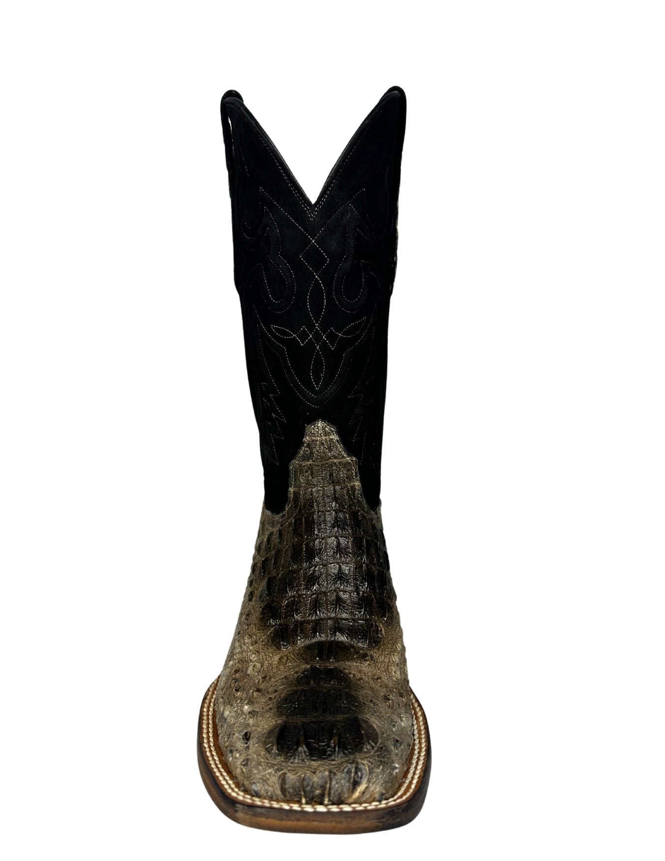 Black Jack Mens Black Top Natural Caiman Hornback Boots – Texas