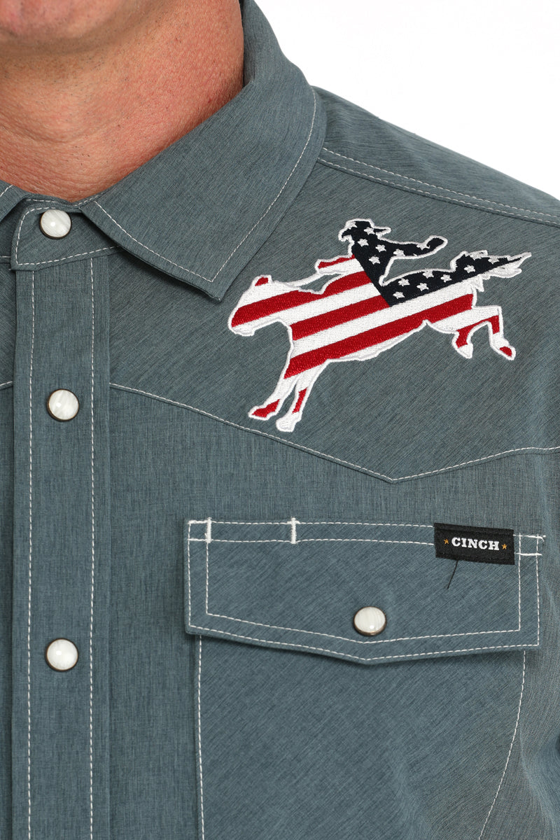 Cinch Bronc Roder Cinch Mens Arenaflex Bronc Camp Shirt – Texas Boot Company
