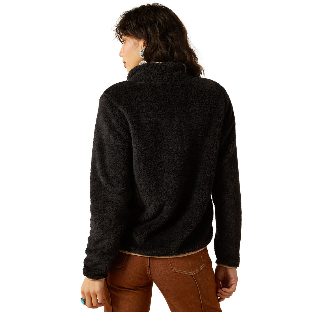 Ariat Womens Black Berber Snap Front Sweatshirt