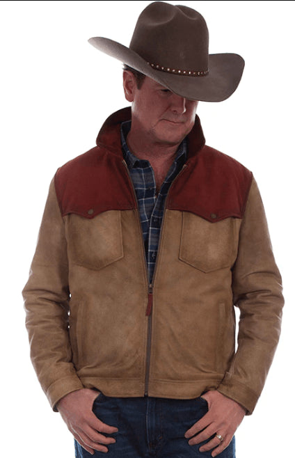 Scully Mens Snap Suede Leather Jacket