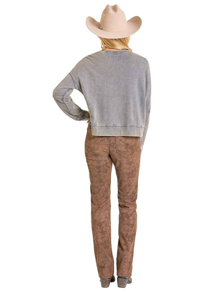 Panhandle Womens Grey Graphic Pullover