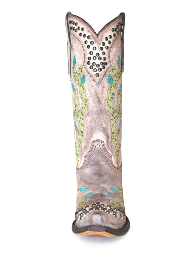 Ladies Corral Tobac Nopal Embroidery and Studs