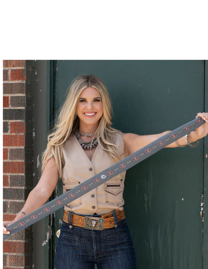 Fringe Scarves Womens Sage  Cross Me Twilly