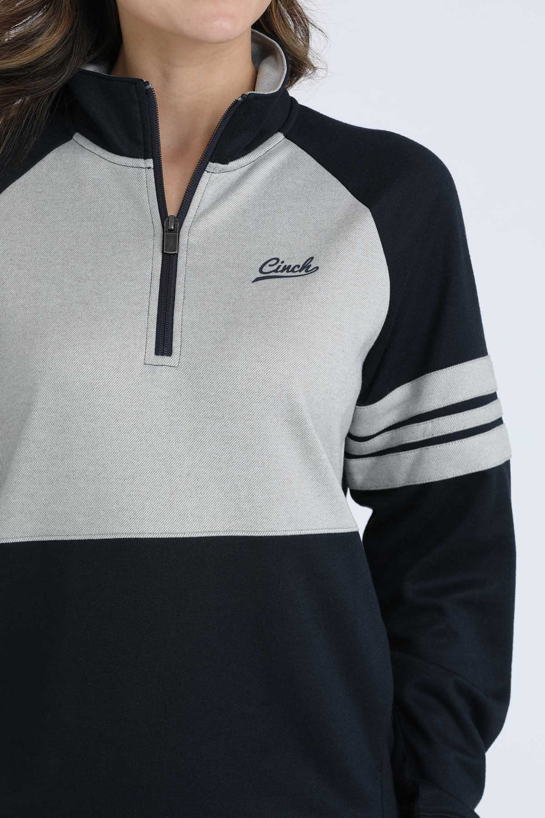 Cinch Womens Navy Quarter Zip Sweater
